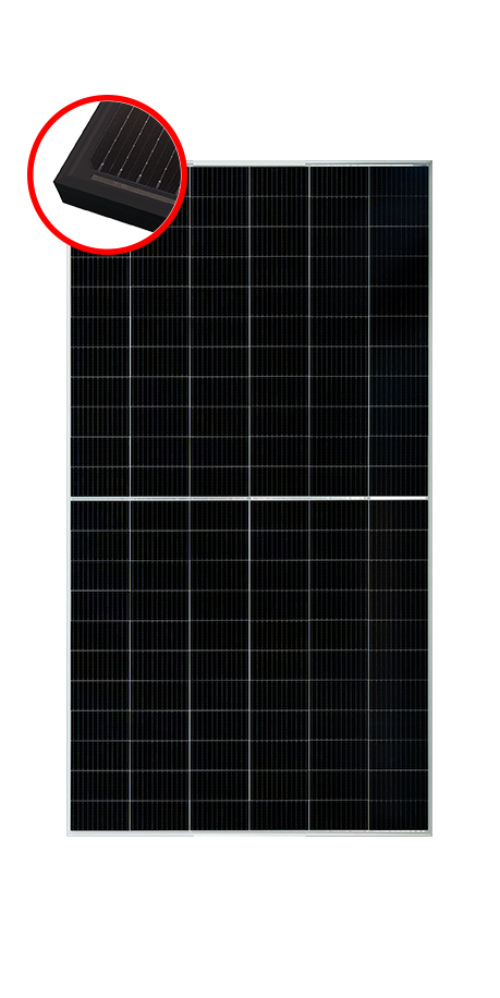 505W Modul Setengah Sel Mono Perc 182 MBB (Bingkai Hitam)